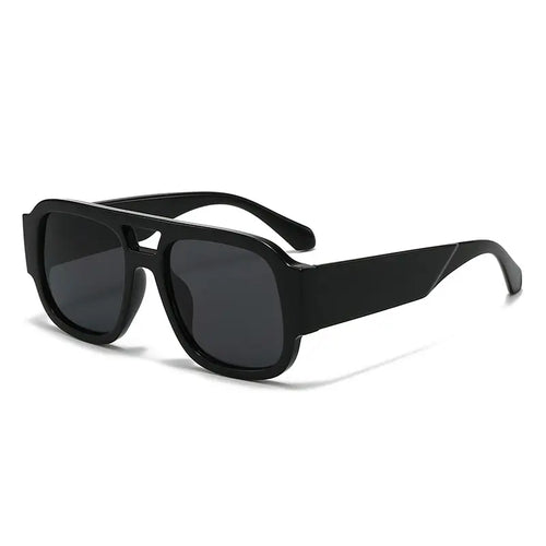 Vintage 70s Aviation Square Sunglasses – Classic Double Bridge Pilot Shades for Women and Men
