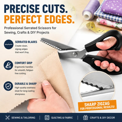 ✂️Professional Serrated Scissors for Sewing, Crafts & Everyday DIY Projects