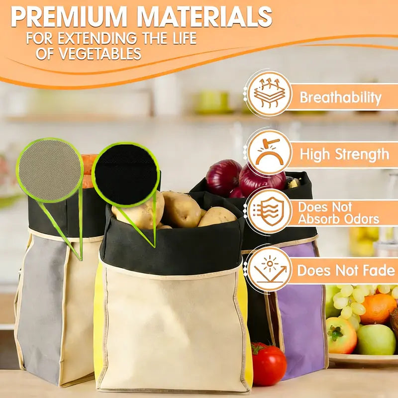 Reusable Self Sealing Potato & Onion Storage Bags
