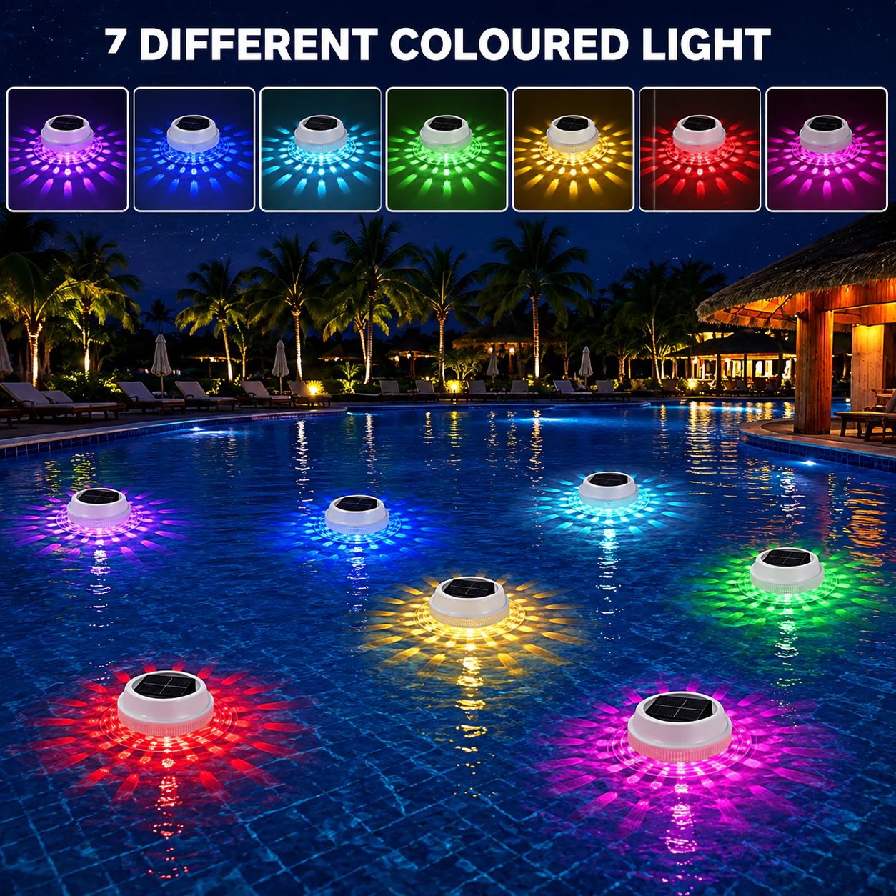 Solar Floating Pool RGB Light (Pack Of 2)