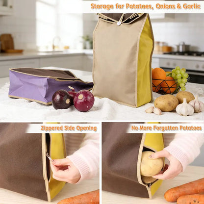 ✨Reusable Self Sealing Potato & Onion Storage Bags