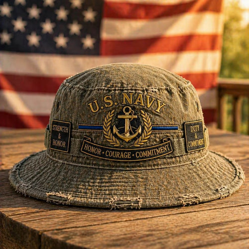 🏆Last Day Promo: 50% OFF - U.S. NAVY “Honor · Courage · Commitment” Boonie Hat