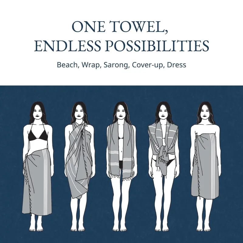 🌊 Linen Beach Towel – Lightweight, Quick-Dry & Sand-Free Summer Essential ☀️