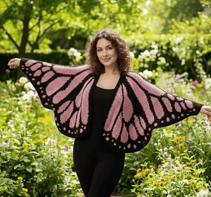 🔥 HOT SALE 49% OFF🔥Monarch Butterfly Cardigan – Handcrafted Statement Piece 🦋