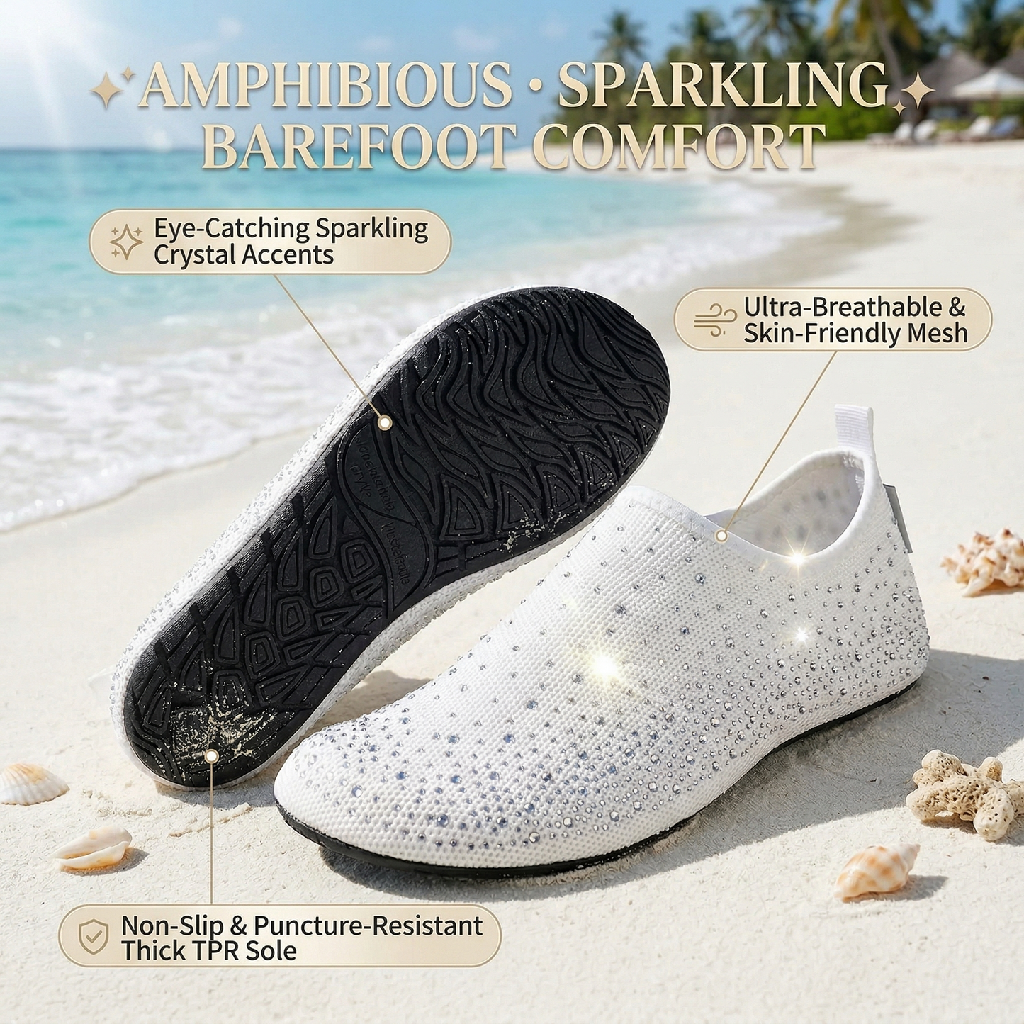 🎁 LAST DAY: 49% OFF! 🔥 Women's Barefoot Aqua Socks: All-in-One for Beach, Swim, Yoga & Home