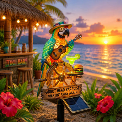 🏆Limited Time Sale 49% OFF🌴Solar-Powered ParrotGarden Light -"Wastin'Away Again”