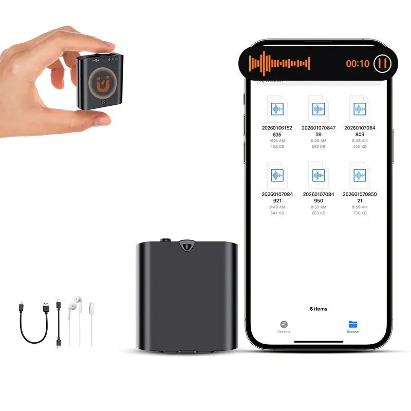 Mini Magnetic Voice Recorder One-Touch Recording