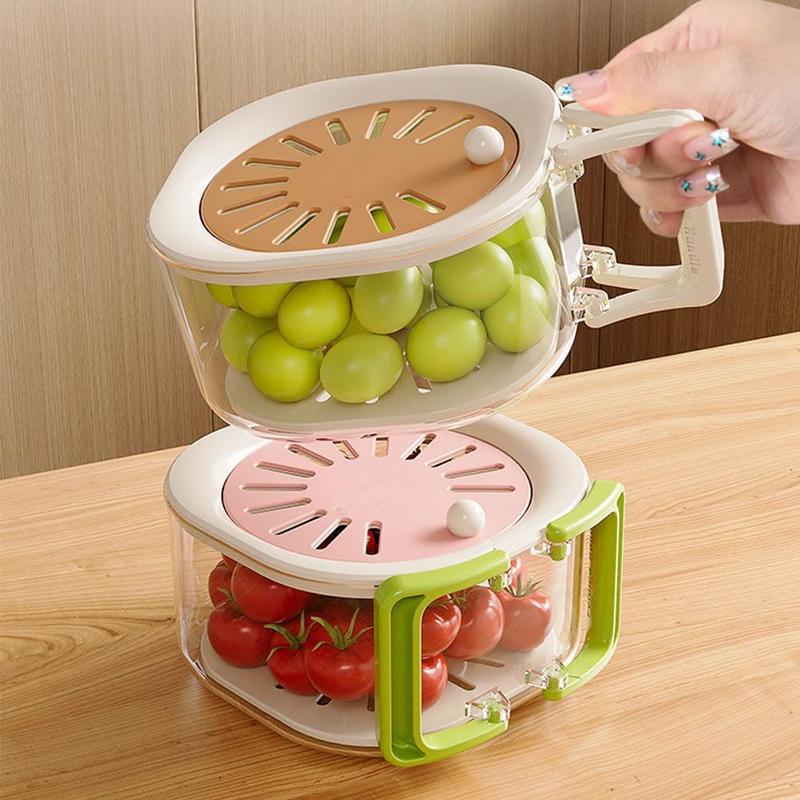 2-in-1 Sturdy Durable Compact Kitchen Colander & Storage Basket Set
