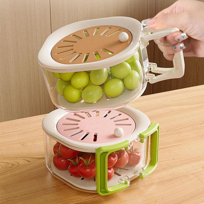 2-in-1 Sturdy Durable Compact Kitchen Colander & Storage Basket Set