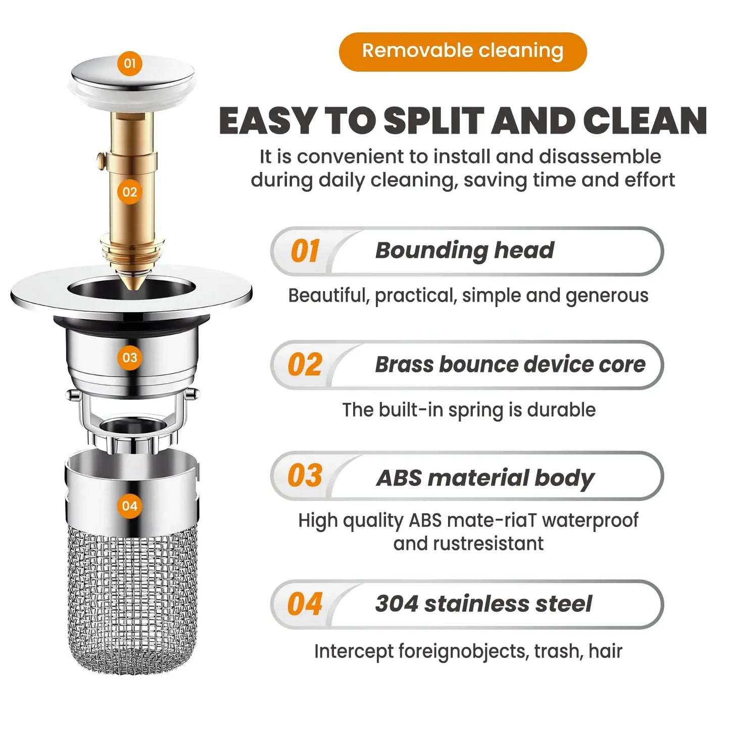 ✨Buy 1 Get 1 Free🔥Universal Pop-up Sink Drain Filter