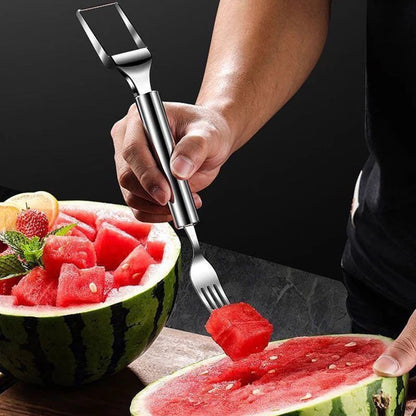 2 in 1 Stainless Steel Fruit Cutter Fork Slicer