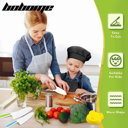 🔪 32-Piece Kitchen Knife Set – Safe, Fun & Easy Food Prep for Kids 🍓🥕