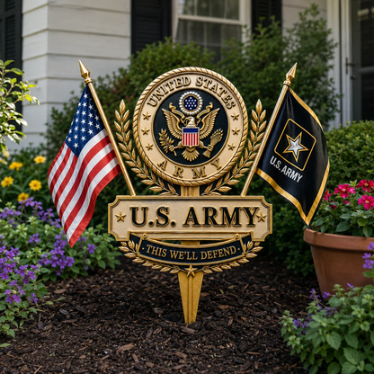 U.S Military Branch Tribute Garden Stake Collection, 🔥Buy 2 Free Shipping