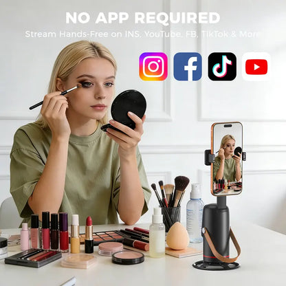 Auto Face Tracking Tripod for Smartphones & Cellphones - Gesture Control, 360-Degree Camera Mount Selfie Accessories