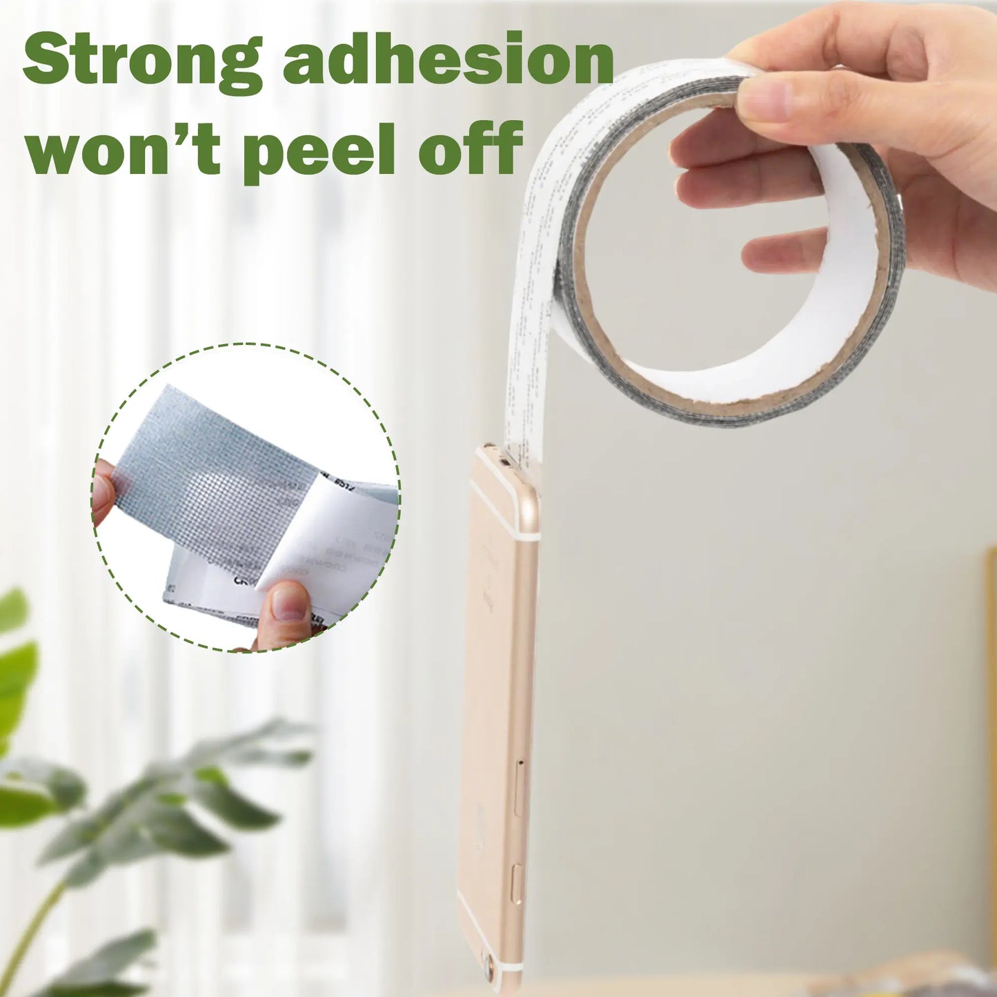 Durable Fiberglass Mesh Tape for Fixing Window and Door Screens (2inch x 157.5inch)