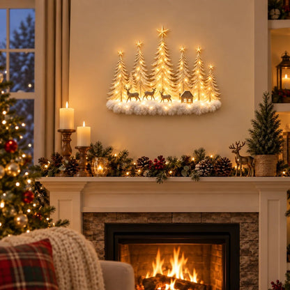 🔥Buy 2 Get 20% OFF🎄Lighted Christmas Woodland Forest Wall Decor