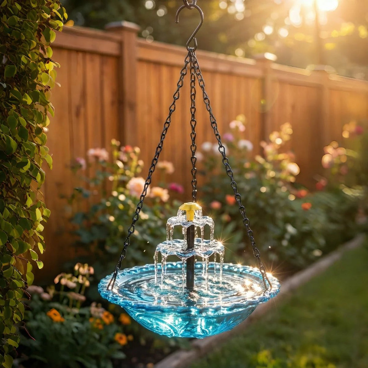 🔥46% Off--Solar Cascade Hanging Bird Bath Fountain🎁Buy 2 Free Shipping
