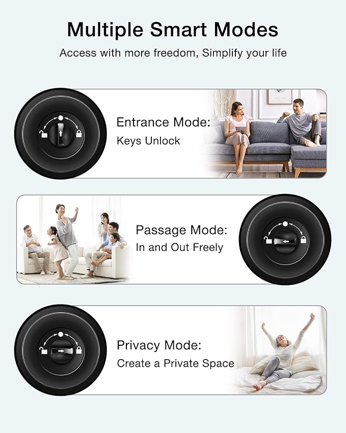 Fingerprint Smart Lock,Keyless Entry Door Lock,Count Smart Door Knob with APP