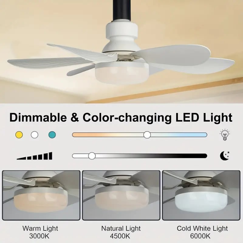 ⏳LAST DAY SALE 49% OFF with FREE GIFT!🔥40W LED Ceiling Fan Light – 20.5” Ultra-Quiet with Remote 🎯 | E27 + FREE B22 Adapter 🔌 | For Bedroom 😴, Kitchen 👩‍🍳 & Garage 🛠️ – UK Ready! 🇬🇧