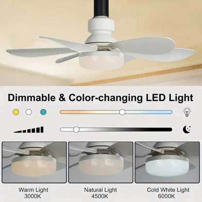⏳LAST DAY SALE 49% OFF with FREE GIFT!🔥40W LED Ceiling Fan Light – 20.5” Ultra-Quiet with Remote 🎯 | E27 + FREE B22 Adapter 🔌 | For Bedroom 😴, Kitchen 👩‍🍳 & Garage 🛠️ – UK Ready! 🇬🇧