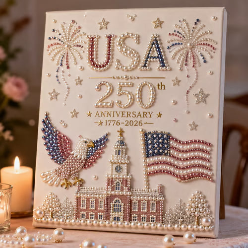 🔥LAST DAY 49% OFF - 🇺🇸 USA 250th Anniversary DIY Pearl Painting Kit ✨❤️‍🔥