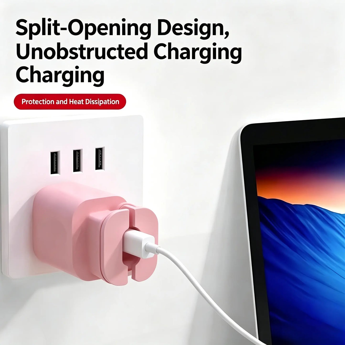 2-Pack Silicone Apple Charger Protector with Cord Wrap — Fits 18W & 20W Adapters