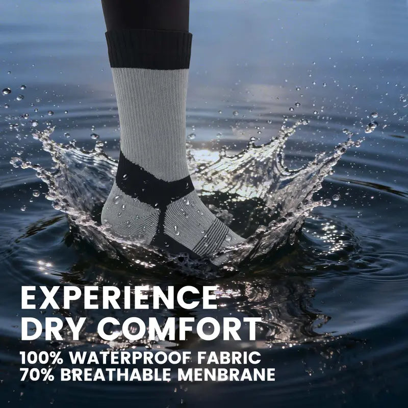Waterproof Ankle Socks for Men & Women, Lightweight & Thermal Options, 3-Layer Stretch Technology