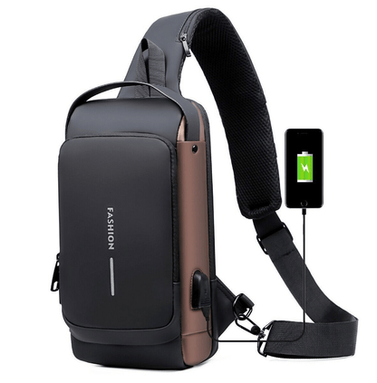 🔒 Anti-Theft Smart Sling Bag | Built-in USB Charging & Secure Combination Lock