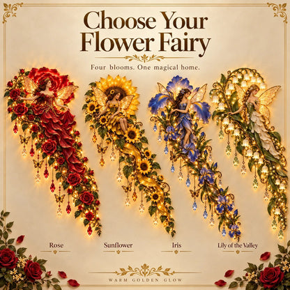 🔥Buy 2 Get 20% OFF🔥🌹🧚‍♀️Enchanted Flower Fairy Wall Light✨Cascading Floral Decor