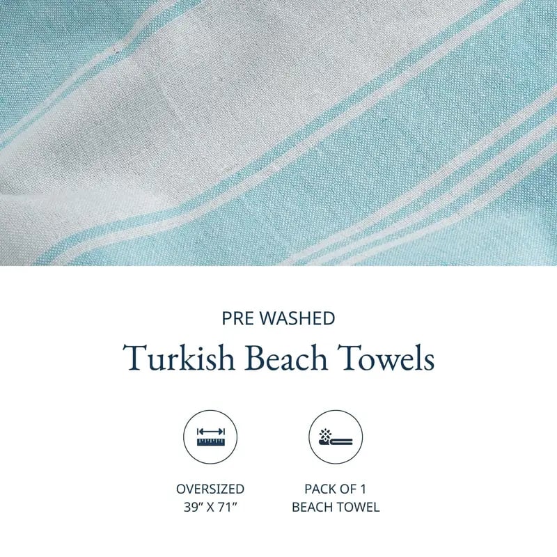 🌊 Linen Beach Towel – Lightweight, Quick-Dry & Sand-Free Summer Essential ☀️