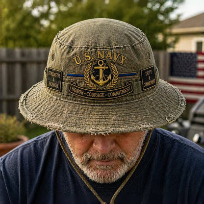 🏆Last Day Promo: 50% OFF - U.S. NAVY “Honor · Courage · Commitment” Boonie Hat