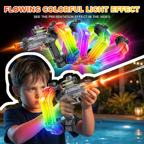 🔥2026 upgraded  Electric Automatic Water Blaster 500+ Continuous Sprays, Light-Up LED Blaster