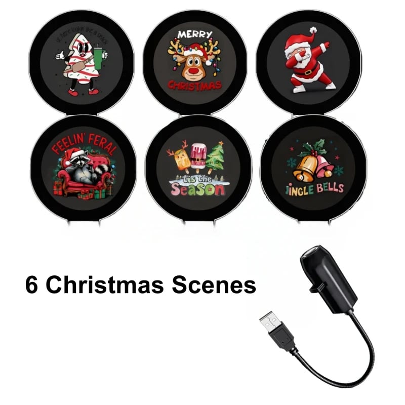 🎄✨Plug-&-Play-HD-Weihnachtsprojektor – 6 oder 10 festliche Szenen