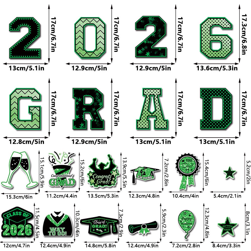 🎓 2026 Grad Car Magnets 🧲 – 20-Piece Set for Celebration Decor (Cars, Fridges & More)
