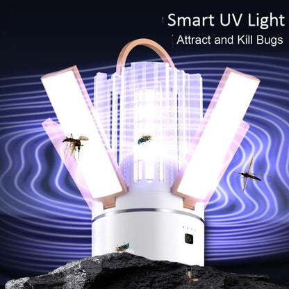 🏕️ 3-in-1 Rechargeable Camping Bug Zapper Light