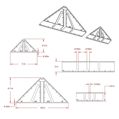 Professional Heavy Duty Metalworking Miter Square – Precision Layout Tool