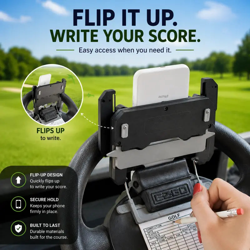 🚗📱 Golf Cart Steering Wheel Phone Mount