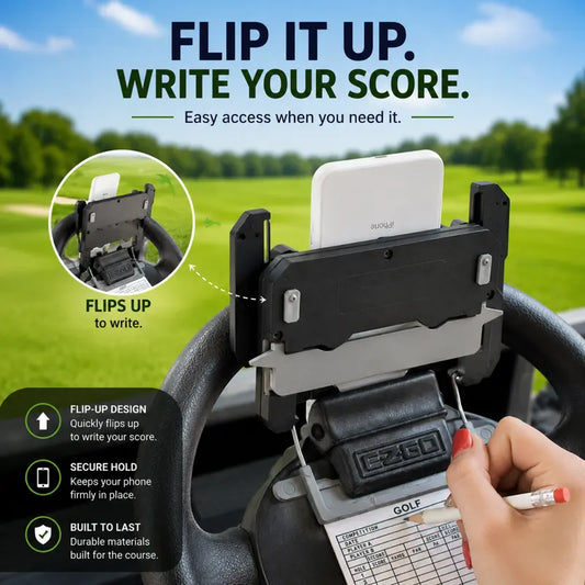 🚗📱 Golf Cart Steering Wheel Phone Mount