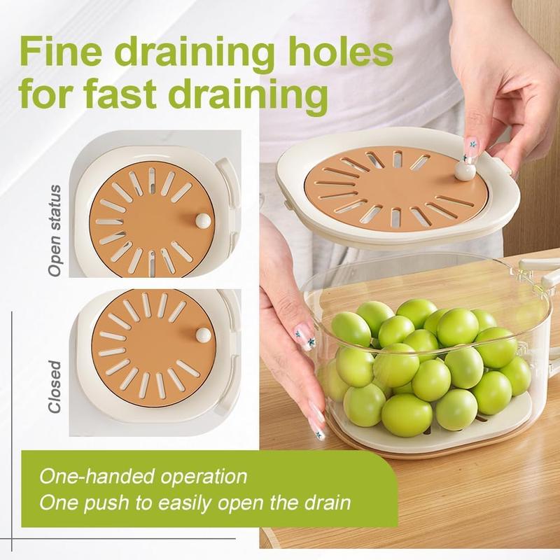 2-in-1 Sturdy Durable Compact Kitchen Colander & Storage Basket Set