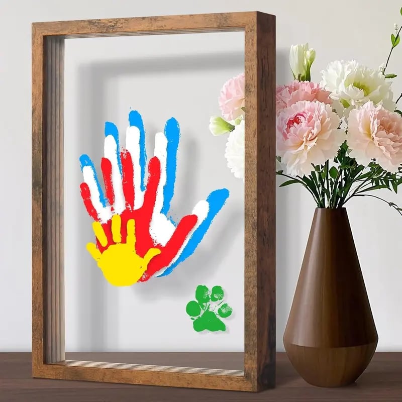 DIY Handprint Keepsake Kit for Family – Clay Imprint Craft Frame for Couple, Parent & Child – Creative Gift