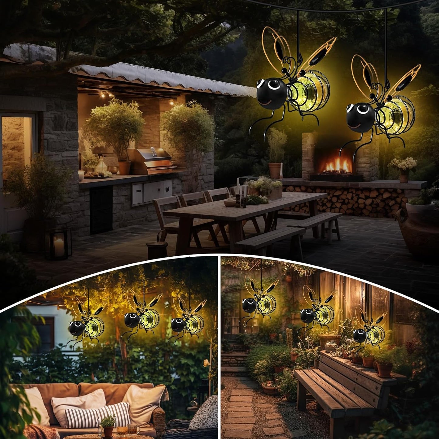 🐝 Charming Solar Bee Light – Illuminate Your Garden with a Magical Glow