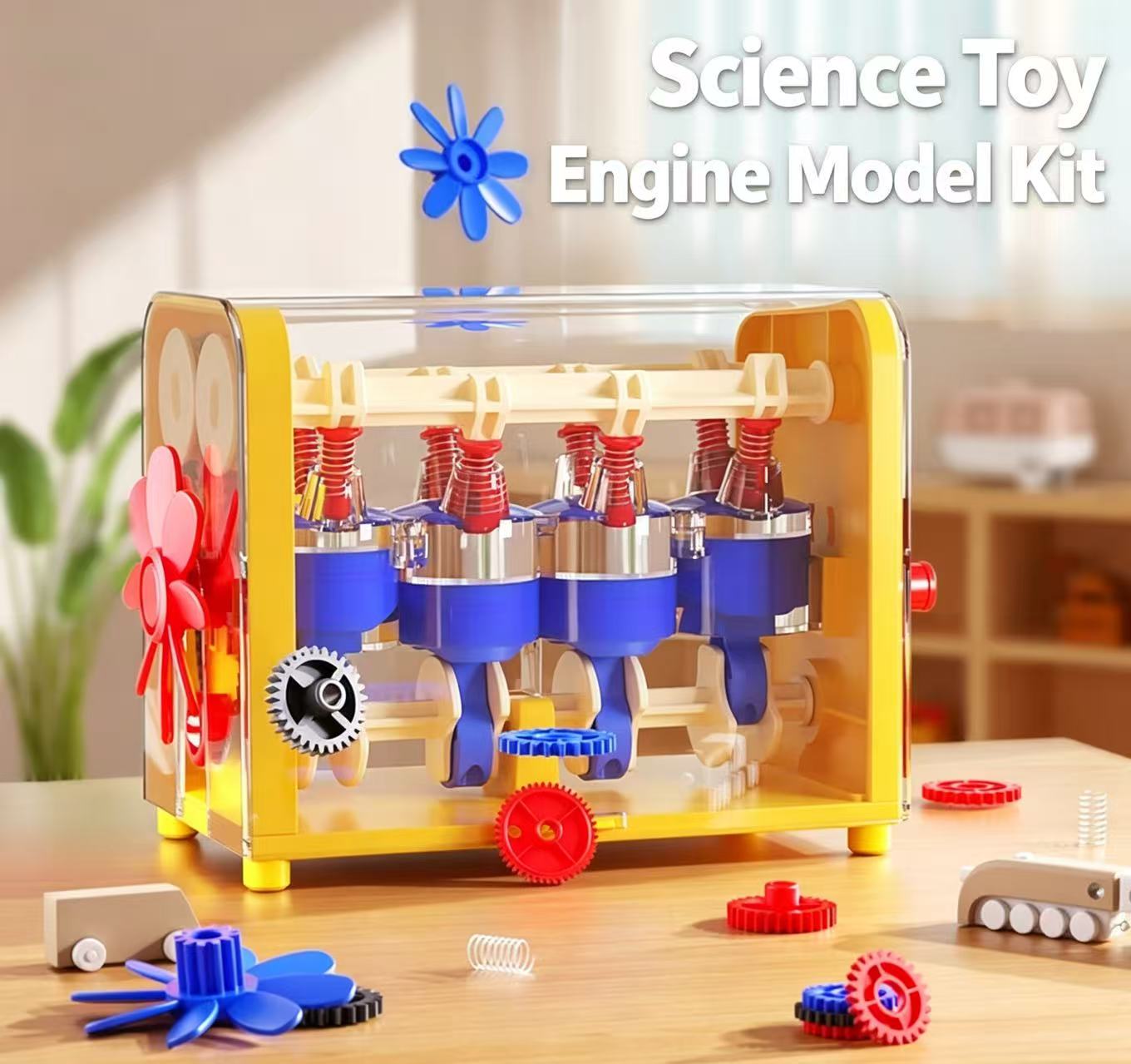 Engine model toy assembly