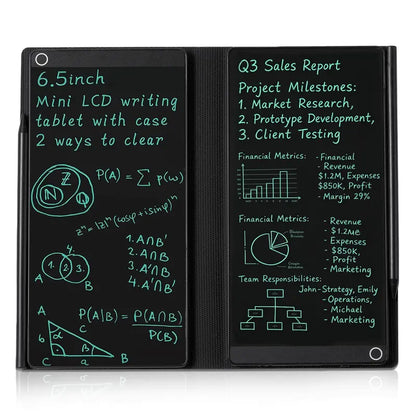 6.5-Inch Full Screen LCD Writing Tablet, Portable Reusable Mini Digital Notebook