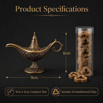 🔥Vintage Aladdin Genie Lamp Incense Holder
