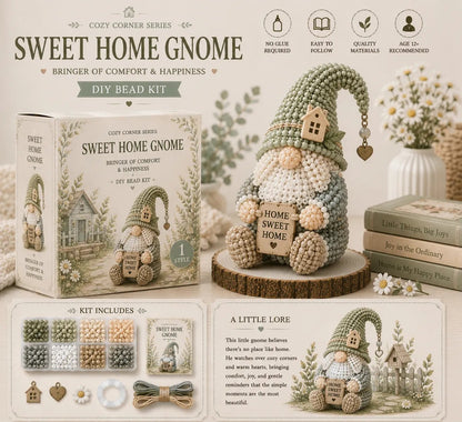 🔥2026 newest style💕Cozy Gnome DIY Bead Kit Collection– Collect All 12 Gnome