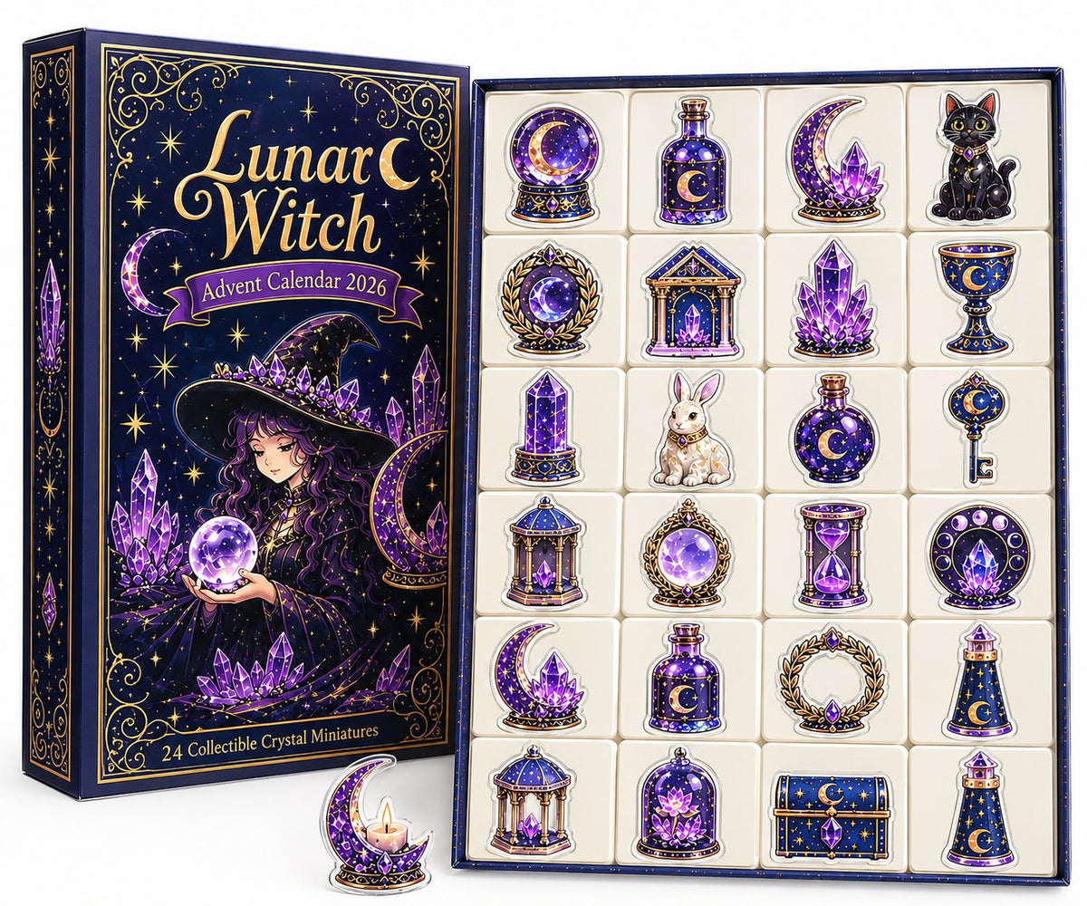 ⏳2D- 49% OFF – 🔮 2026 Crystal Witch Advent Calendar | 24 Days of Mystical Miniatures, Crystal-Inspired Surprises & Witchy Fantasy Charm ✨
