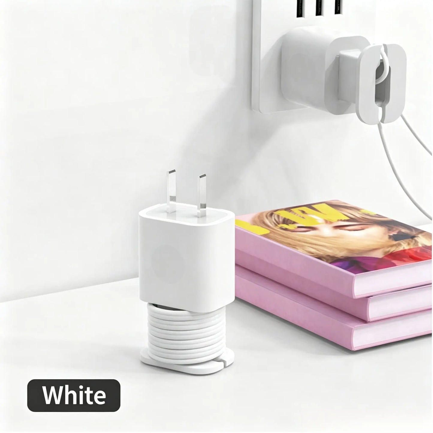 2-Pack Silicone Apple Charger Protector with Cord Wrap — Fits 18W & 20W Adapters