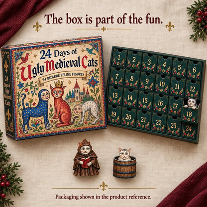 🐈🏰 24 Days of Ugly Medieval Cats – Hilariously Weird Cat Advent Calendar 2026