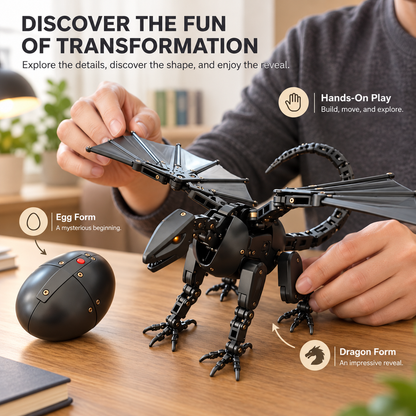 🥚🐉 DragonMorph – Egg to Dragon Transforming Mechanical Toy！！！
