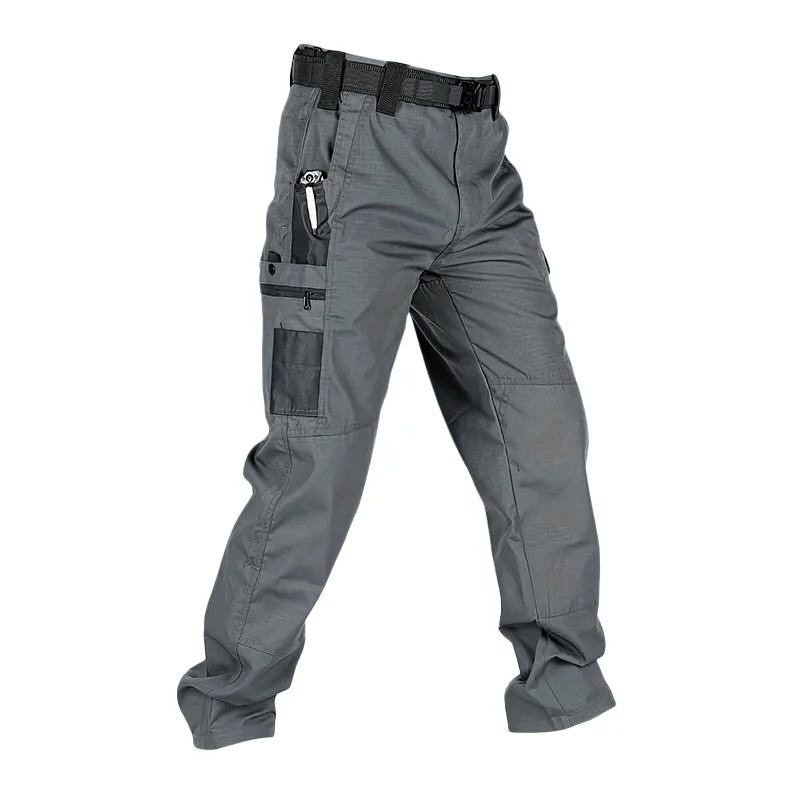 🔥Men's Waterproof Tactical Work Pants - Solid Color with Multi-Pockets for Outdoor Activities